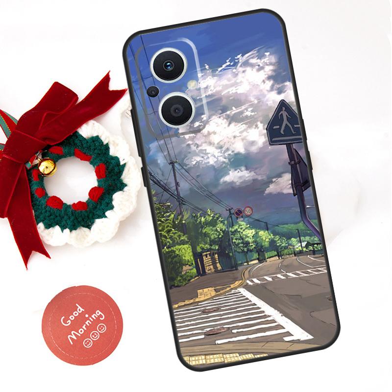 Manga Anime Street Funda For OPPO Reno 13 F 14 10 11 12 Pro 12F 11F 14F 7 8 Lite OPPO Find X9 X8 X6 X5 Pro Case