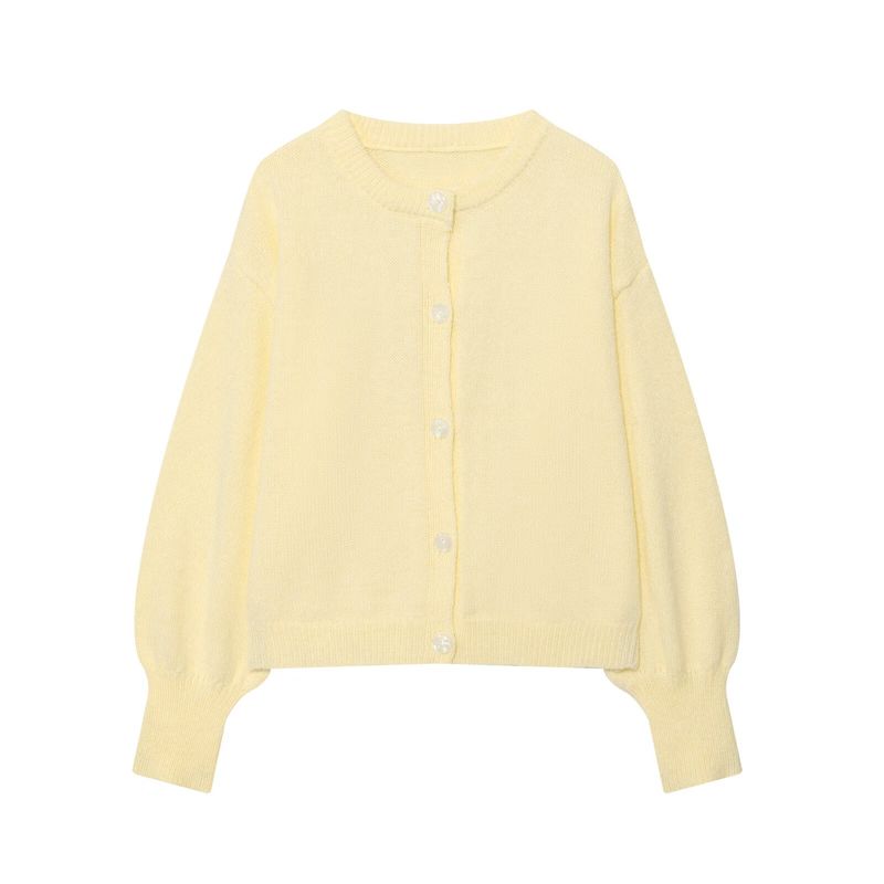 Araltay New Arrival Women's Clothing Fashion Style Fashion All-Match Casual Minimalist Round Neck Long Sleeves Knitting Cardigan Outwear