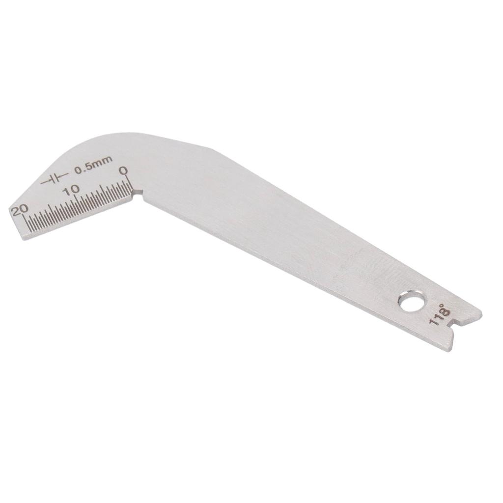 Jauge d'affûtage de forets Acier inoxydable 0,5 mm Précis 118 degrés Angle Outil d'affûtage de forets