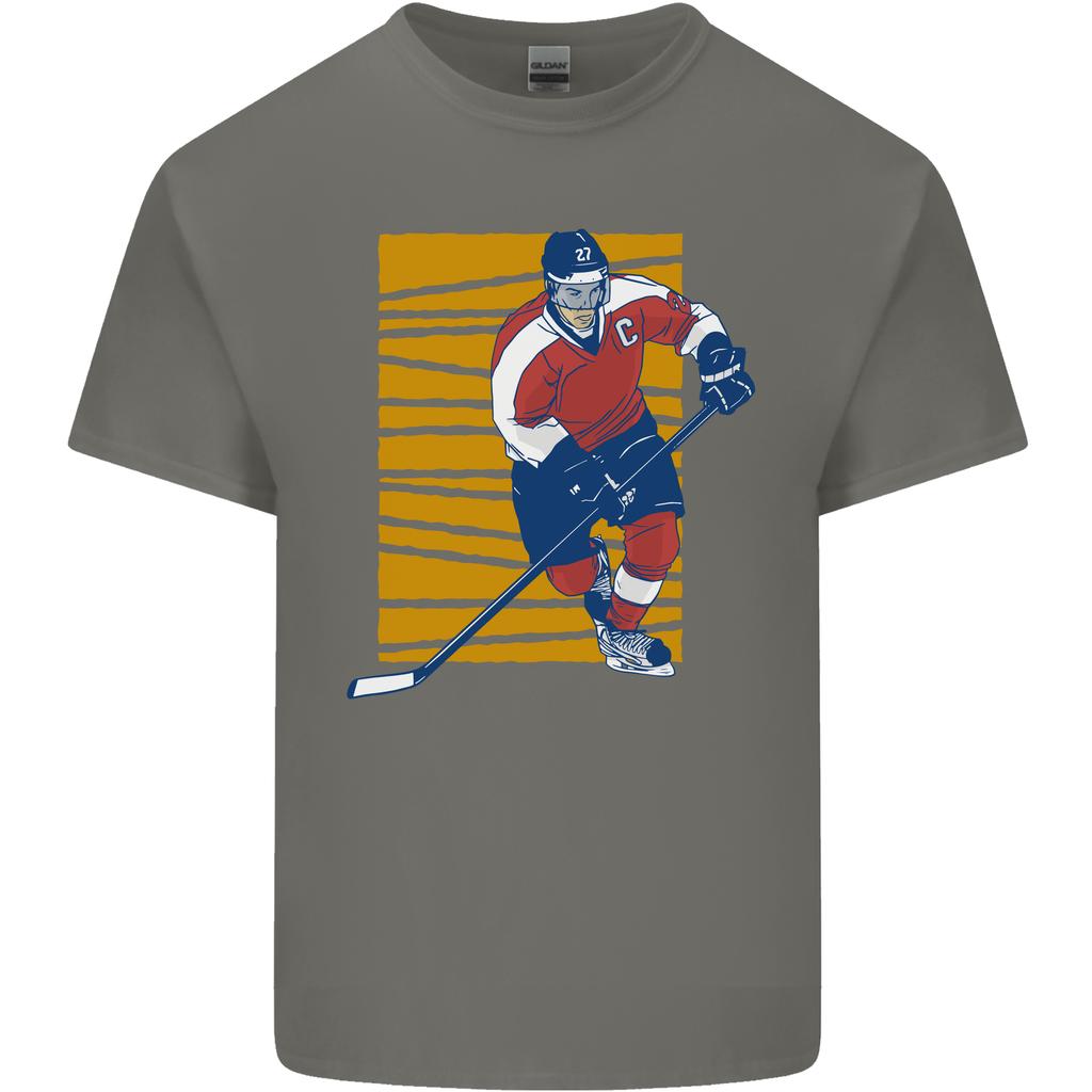 Ice Hockey Player Unisexs Light Cotton TShirt
