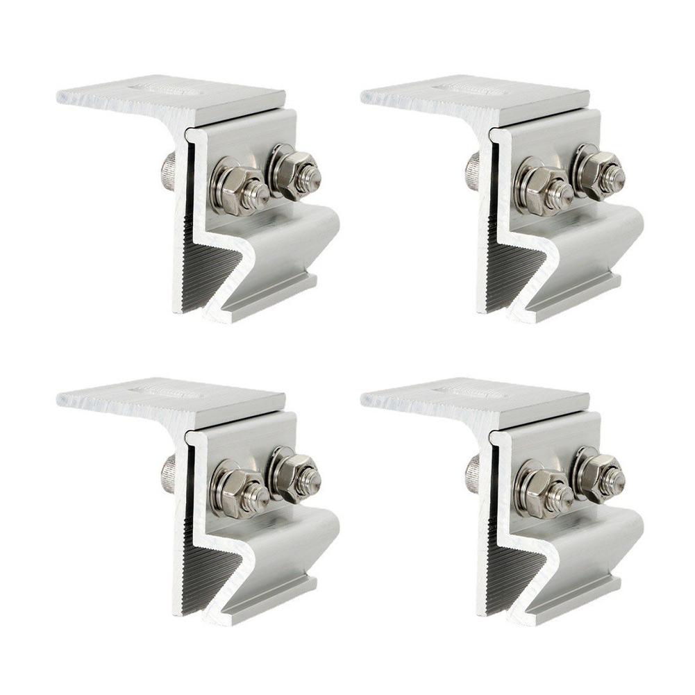 Fold Clamp 1/4 inch Aluminum Alloy for Standing Seam Solar Mounting Applications on Roof Structures PV Panel Compatible