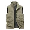 New Outdoor Vest Men's Multi-pocket Loose Vest Workwear Casual Jacket Vest for Young and Middle-aged People