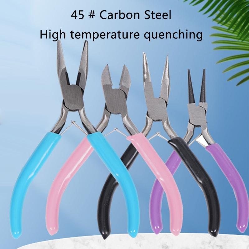 4Pcs Jewelry Making Tool Wire Cutter Round Nose Pliers Set Jewellery Making Tool for Jewellery Making Jewellery Repair