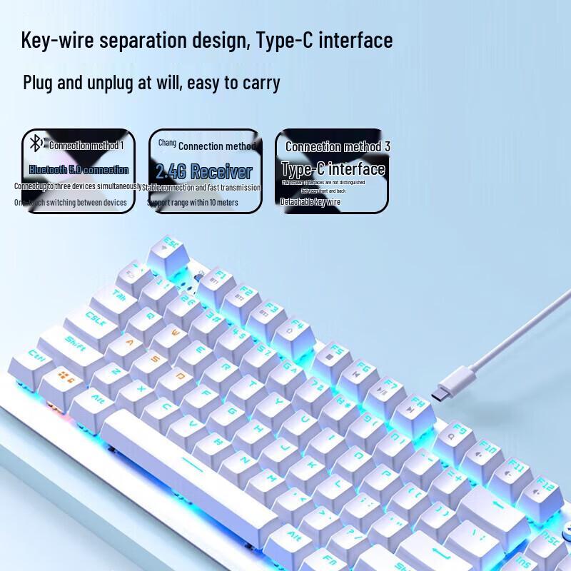 AULA F3001 87-Key Tri-Mode Wireless Mechanical Keyboard