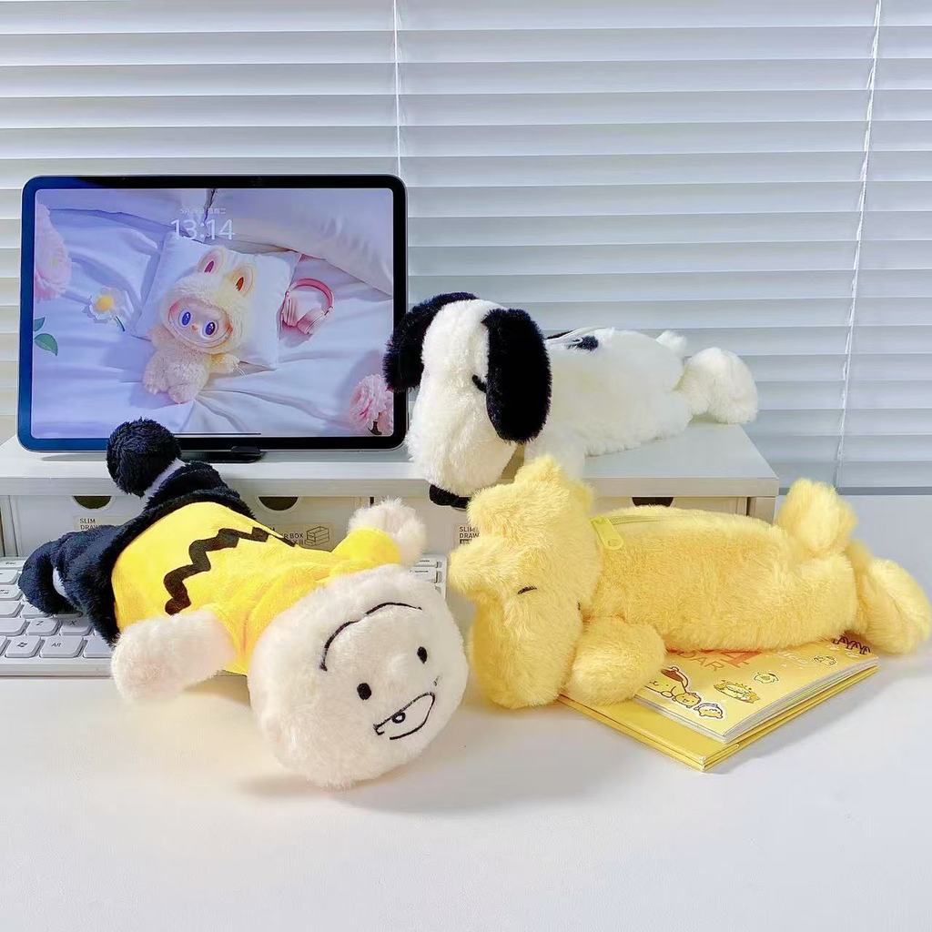 Snoopy Charlie Tuck Plüsch Stifteetui mit großem Fassungsvermögen für Schüler und Kinder