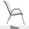 Metal Garden Chairs for Balcony Terrace Garden Furniture Set Beige X6