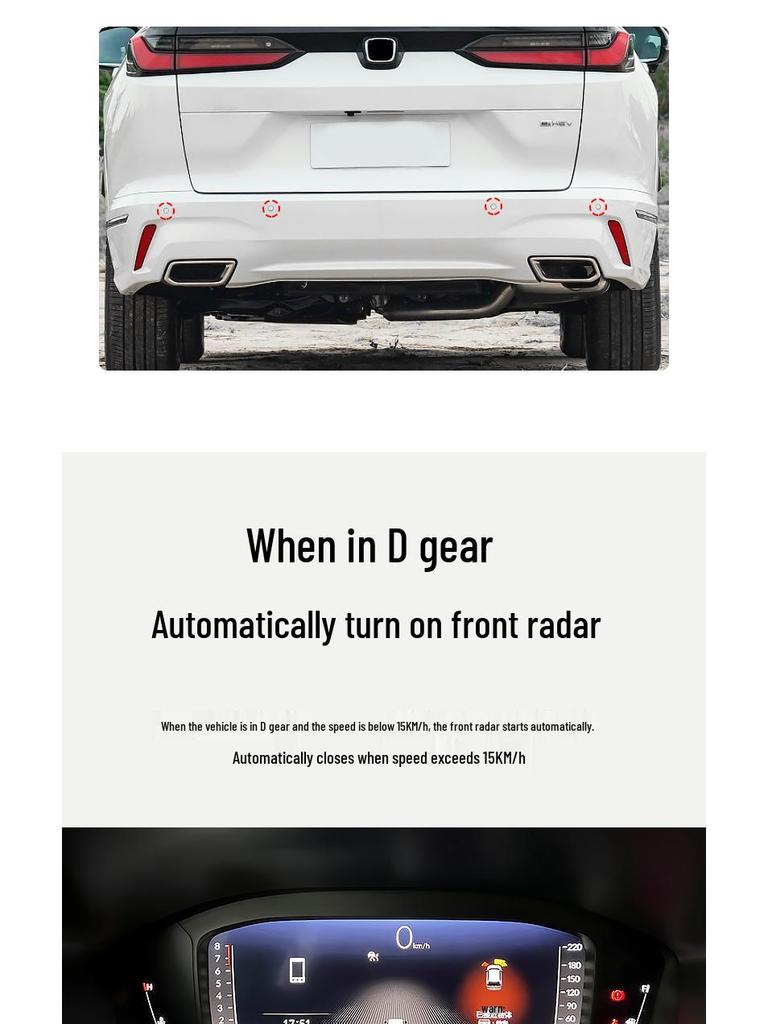 Front and Rear Parking Sensors for Honda CR-V and Hyundai Breeze