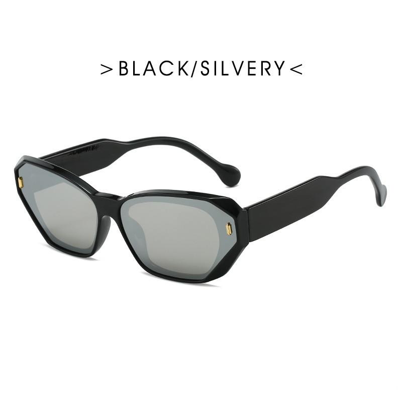 

Retro Cat Eye Sunglasses For Women With Uv400 Protection For Outdoor Travel And Fashion BlackFrameSilverLens