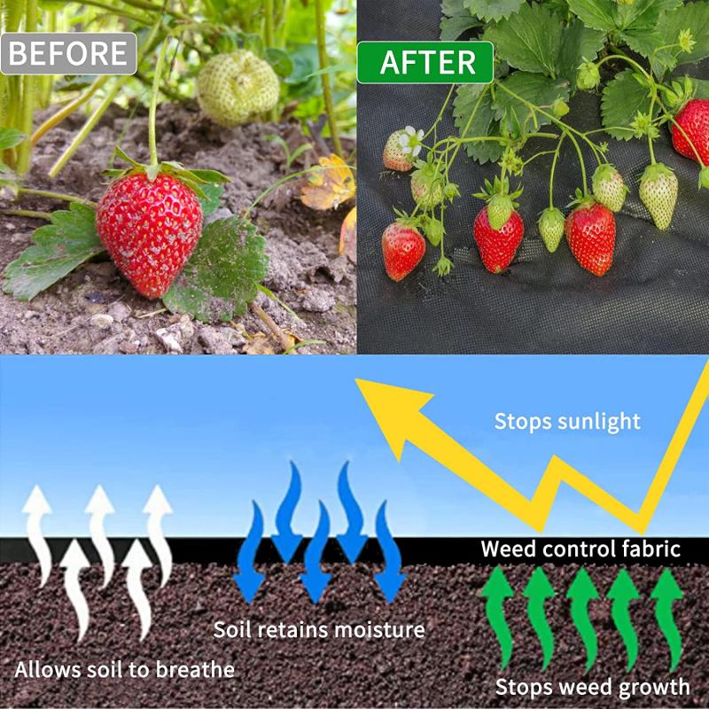 Tessuto per barriera antierbacce in tessuto non tessuto di alta qualità per paesaggistica con blocchi resistenti per la rimozione delle erbacce, facile da installare, ed eccellente