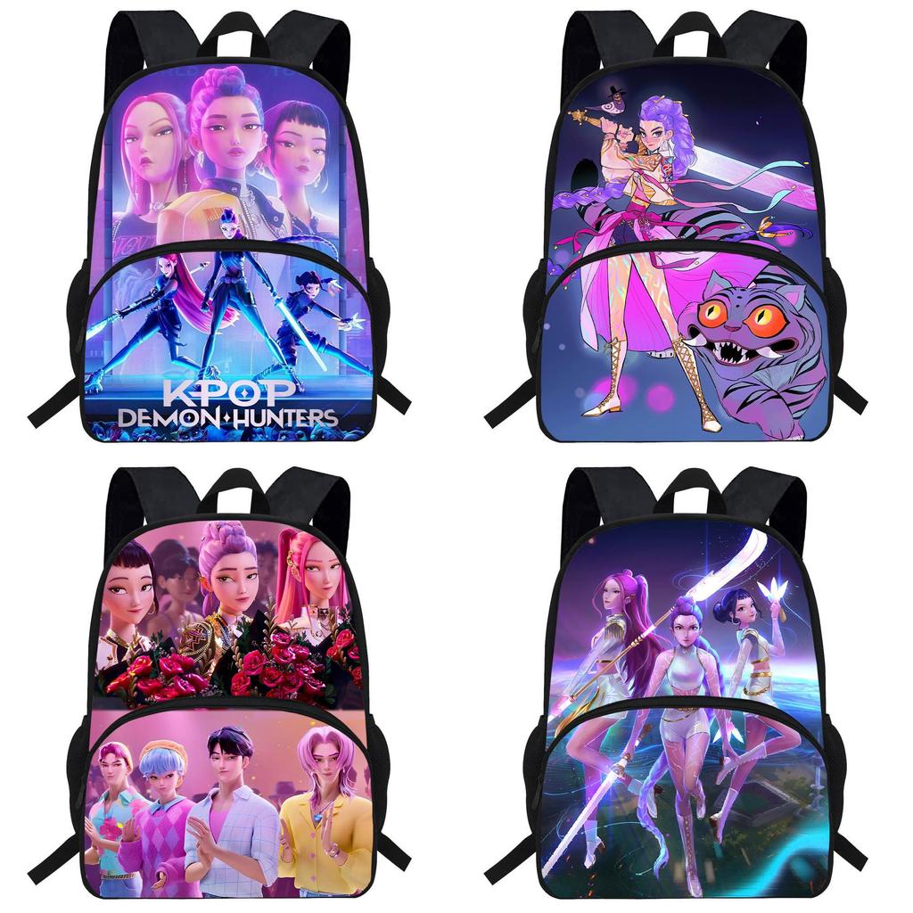 Kpop Demon Hunters Backpack For Kids With Breathable Oxford Fabric And Shock Absorption For School Use
