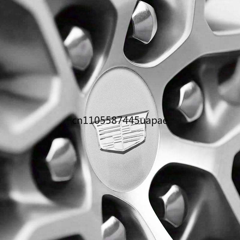 67mm 4pcs Car Wheel Center Hub Caps Cover Emblem Accessories for Cadillac Escalade CTS CT5 XT5 XTS XLR BLS SLS STS ATS XT4 CT4