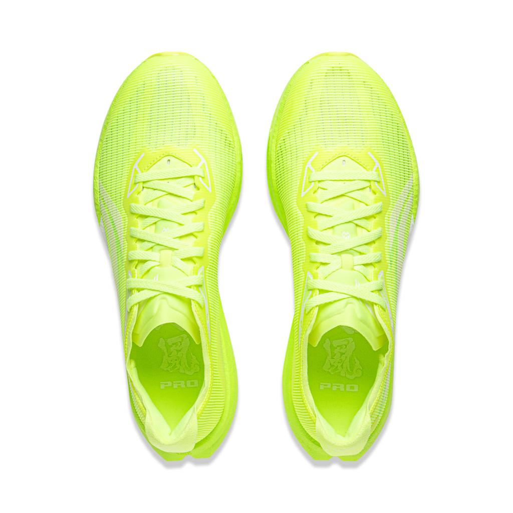 Li Ning Zhi Feng Pro Technologie Vollfuß-Carbonplatte Professionelle Marathon-Trainingsschuhe Unisex Laufschuhe Fluoreszierend-Gelbgrün ARPV017-6