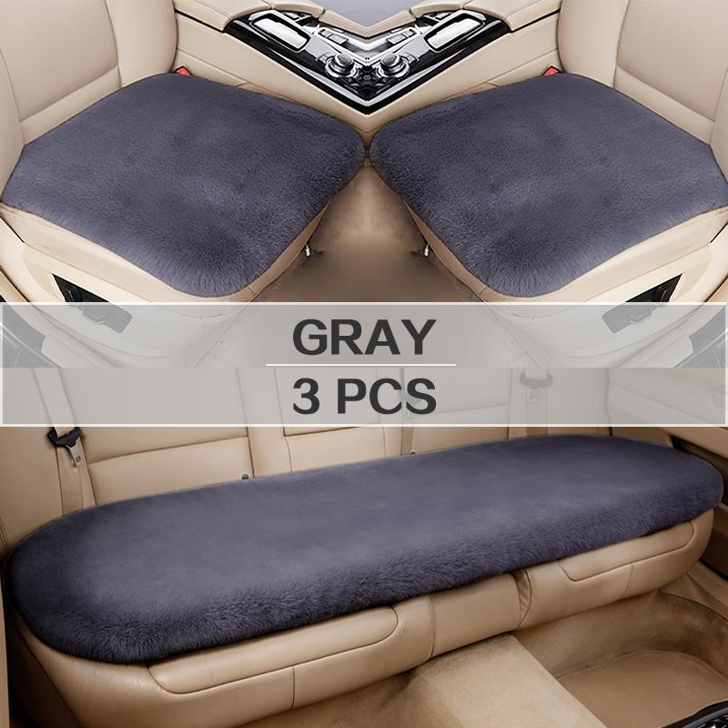 

3PCS Plush Seat Cover Cushion For Volkswagen Passat B5 B7 B8 Golf 4 5 6 7 New Polo 6R Warm Soft Winter Accessories Interior серый