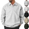 Men's Casual Long Sleeve Loose Fit Knit Sweatshirt with Collar for Fall Winter