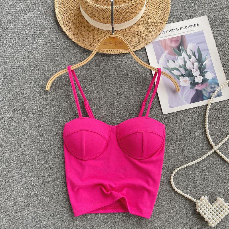 European and American Sexy Outdoor All-Matching Pure Color Camisole