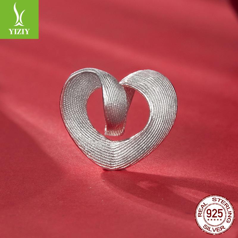 Heart Series Beaded Combination Diy Bracelet Accessories 925 Silver Light Luxury Jewelry Pink Valentine'S Day Gift