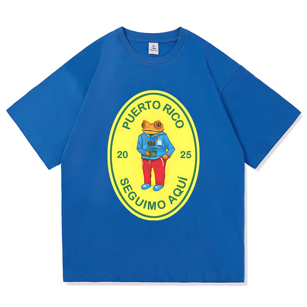 Bad Bunny T Shirt 2025 Fashion Men/Women Vintage Funny Frog Debí Tirar Más Fotos T-Shirt