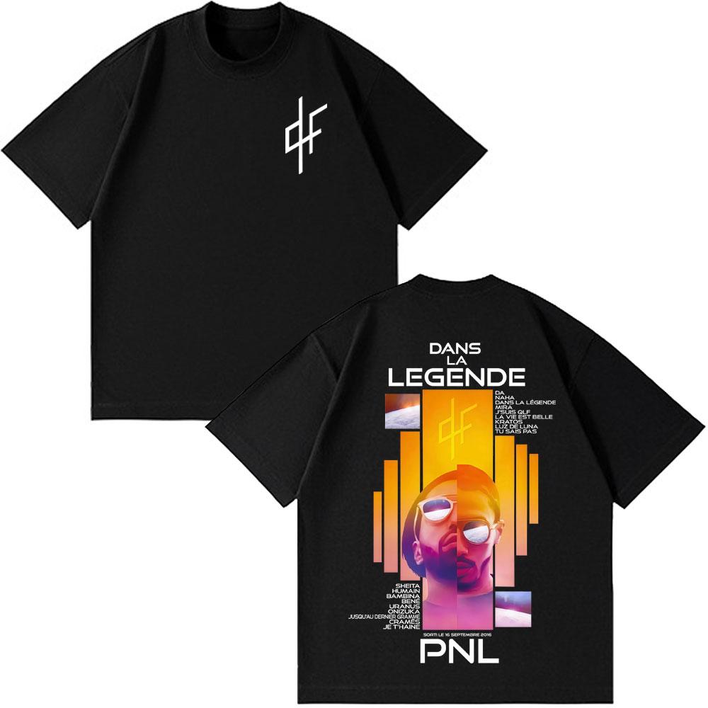 

French Rapper PNL Album Merch Graphic Tshirt Le Monde Chico T Shirt Men Women Fashion Hip Hop Oversized High Quality Tshirts 4XL