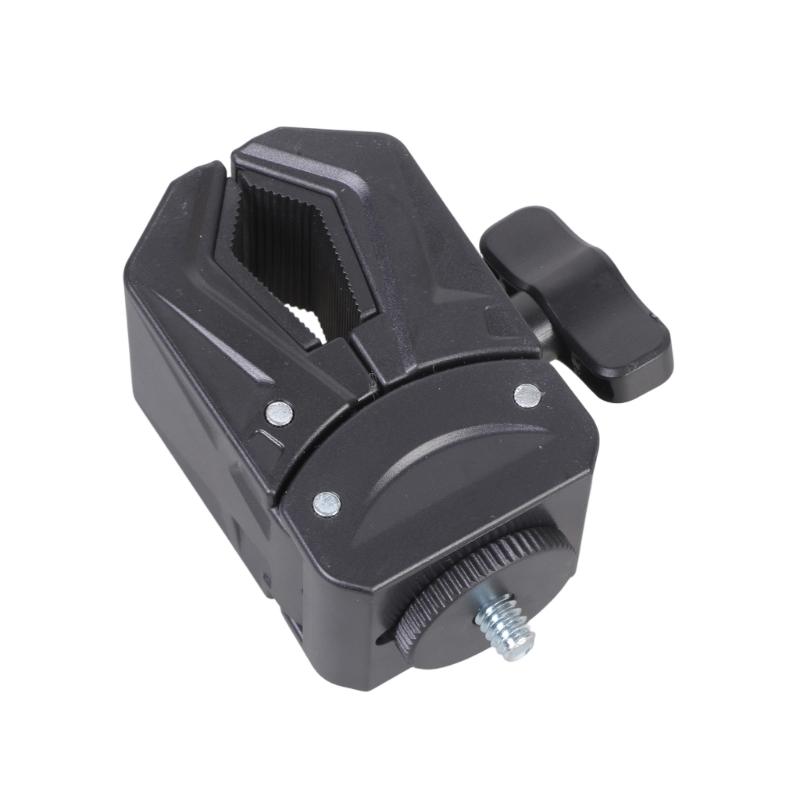 Adattatore Universale per Treppiede Foro Filettato da 1/4 di Pollice per Fotocamere Sportive con Morsetto Regolabile da 15 mm a 45 mm