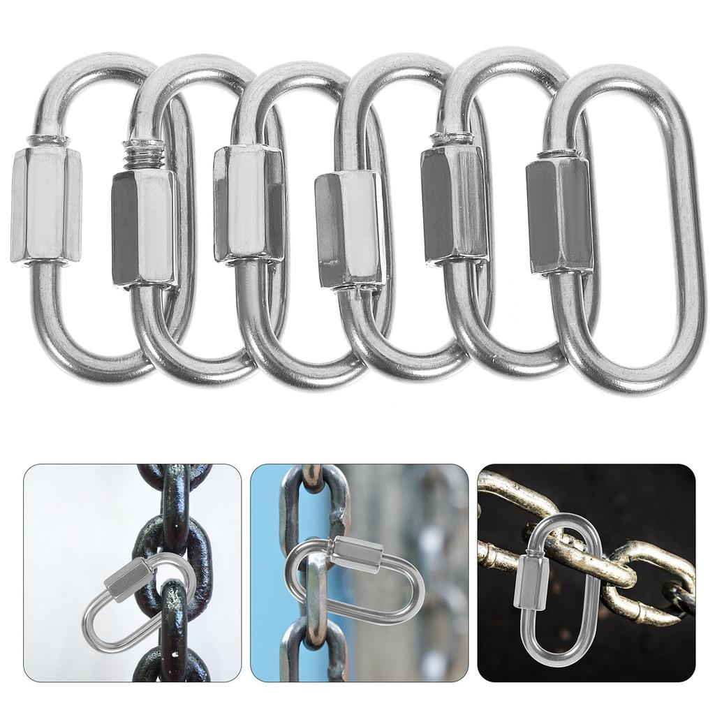 TOVINANNA 304 Stainless Steel Quick Link Chain Connector Set of