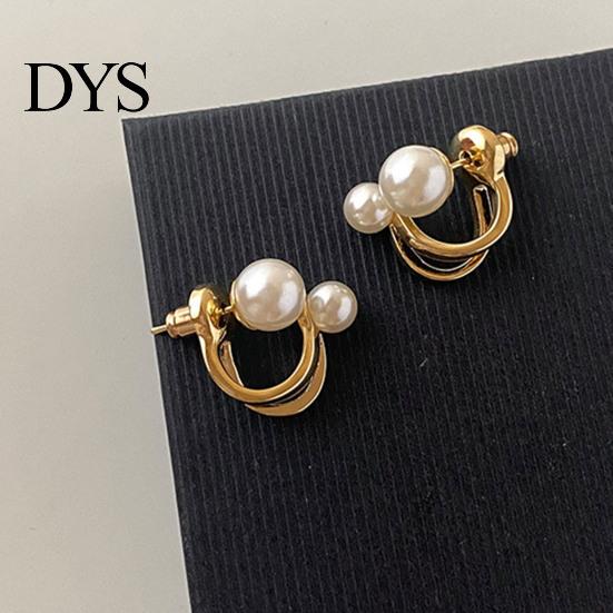 Wedding Earrings 1 Pair Women Stud Vintage High-end Royal Smooth Surface Imitation Pearl Bridal Female Jewelry Prom
