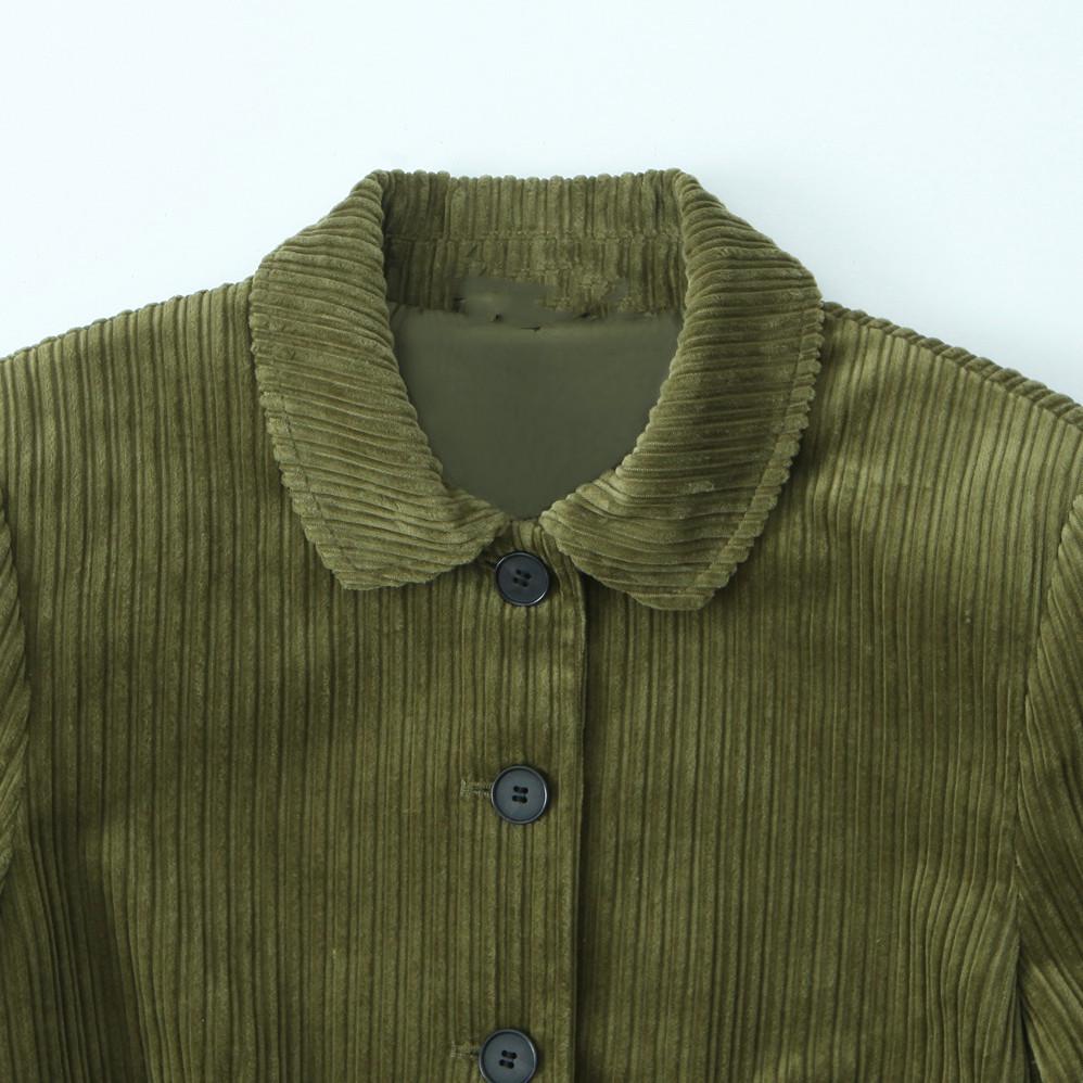 Chaqueta de pana con solapa para mujer Primavera 2025 - Versátil, Chic y Cómoda