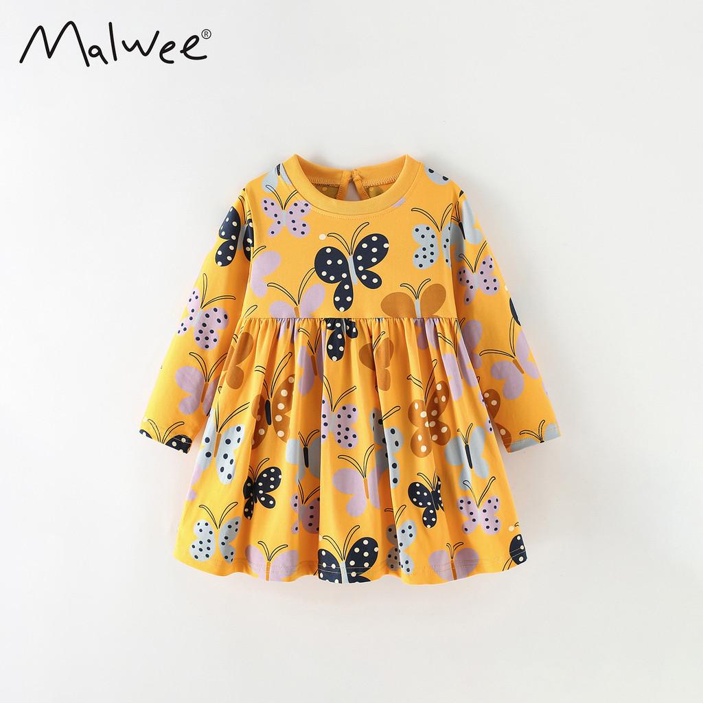 Girls Summer Fashion Cotton Long Sleeve Princess Dress For Age 3 To 8 Years
