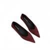 2025 new autumn and winter pointed suede light mouth thick heel versatile commuter work fashion women's single shoes