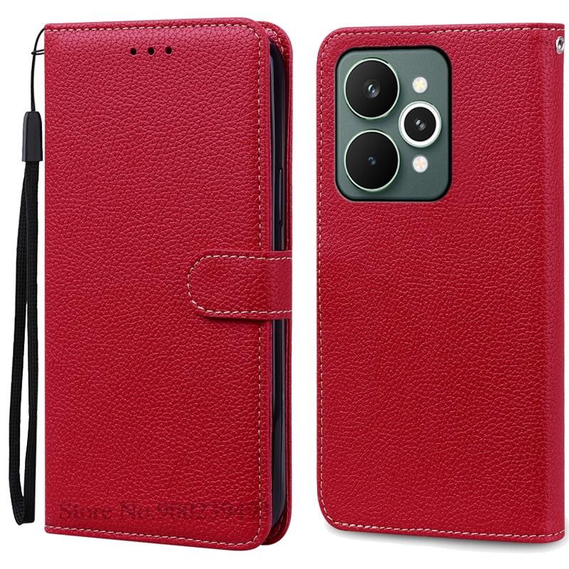 

Для Realme 15 Pro Чехол Кошелек Флип Кожаный Чехол Для Realme 15 Чехол Магнитный Чехол-Книжка Чехол Realme 15 Pro Coque Fundas Etui Realme 15 (15 Pro) темно-красного