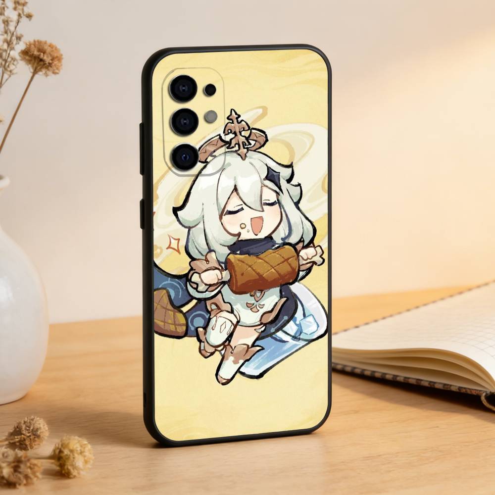 G-Genshin Impact P-Paimon Phone Case For Samsung S25,S24,S21,S22,S23,S30,Ultra,S20,Plus,Fe,Soft Silicone Black Cover