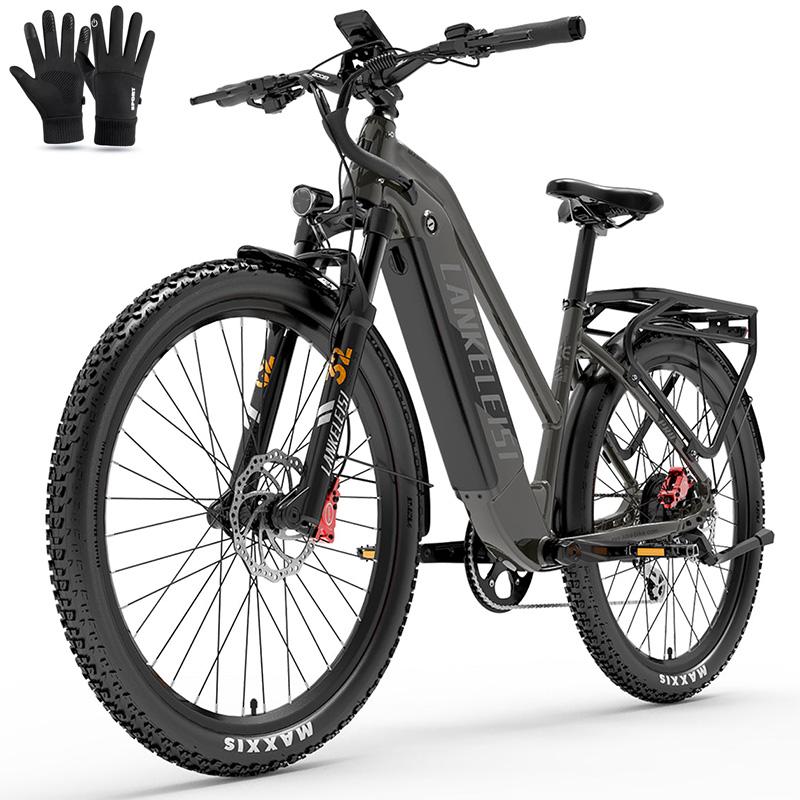 Electric Bicycle Adult Lankeleisi 27.5" 48V 20AH City Ebike Top Speed 40Km/h 500W Motor 7 Speed Load 150Kg MX600 Pro