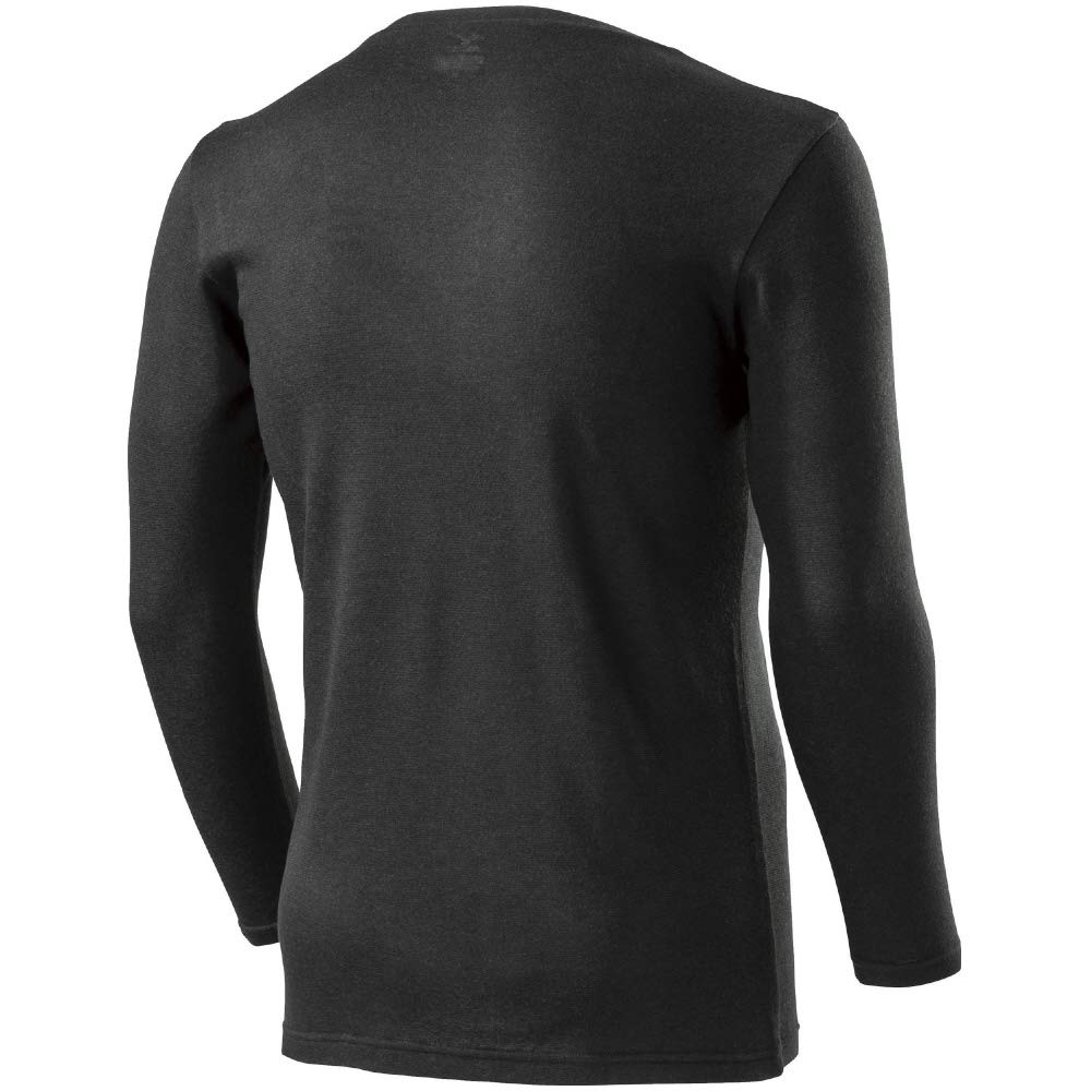 Mizuno Breath Thermo Underwear Plus Long Sleeve Cold Weather Black Size S Heat-Generating Innerwear, V-Neck Shirt, Protection, Moisture-Wicking,