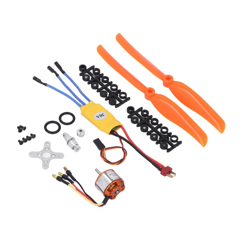 1400KV Brushless Motor 5V 2A BEC Propeller Set Durable RC Motor Kit For RC Airplane