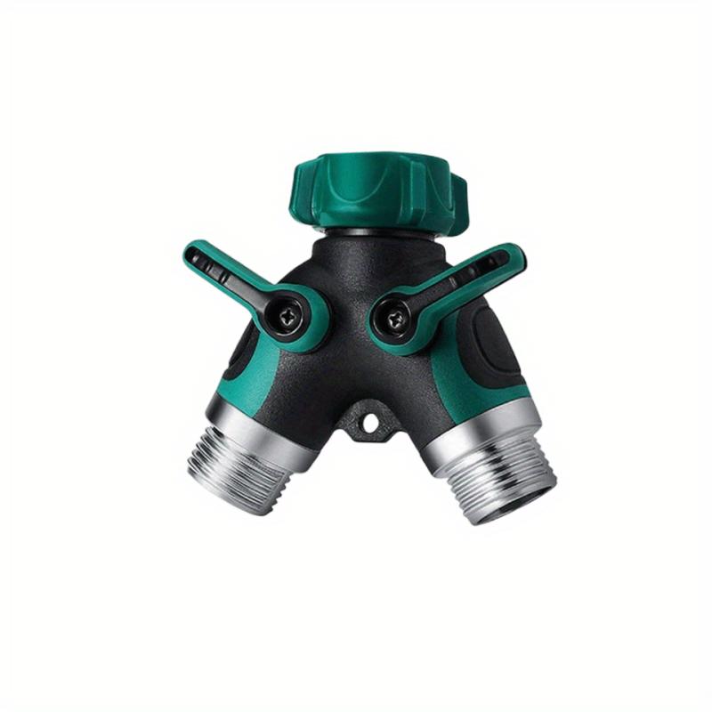 

1pc, Zinc Alloy One Way Four Valve Water Distribution Controller Garden Lawn Watering Faucet Joint Water Pipe Switch, Plants
