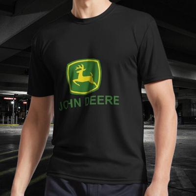 John Deere Logo Active T-Shirt Funny Size S To 5XL