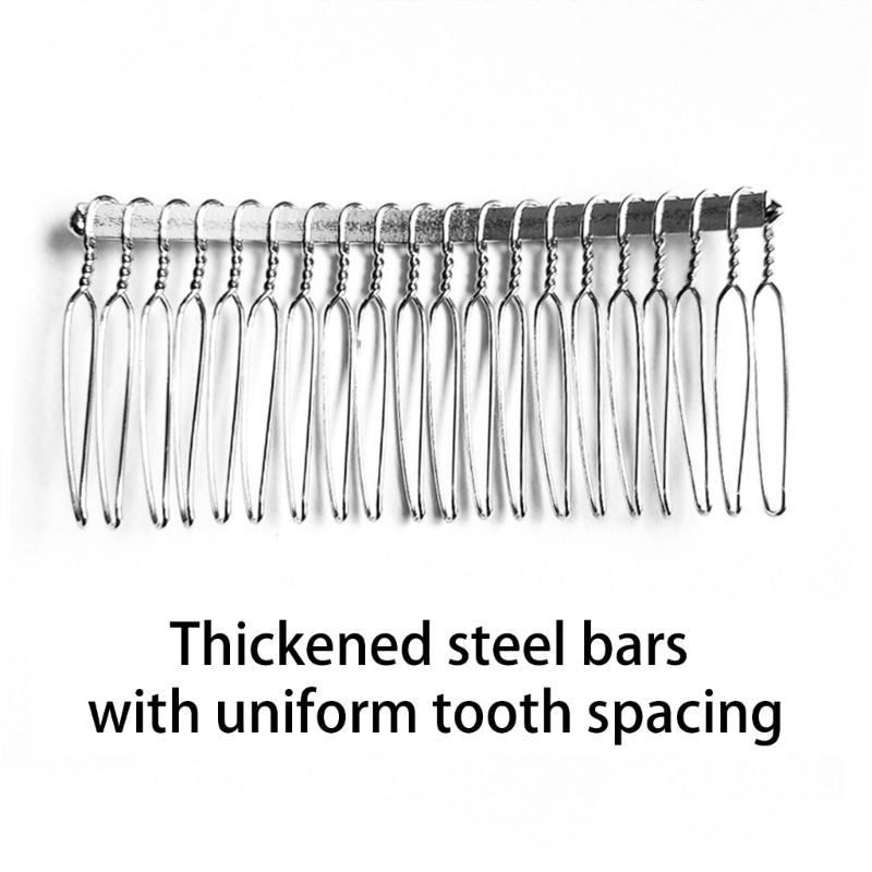 10pack Metal Bridal Wedding Comb Slide Bun Holder Headpieces Clips Grips for Elegant Wedding Accessories