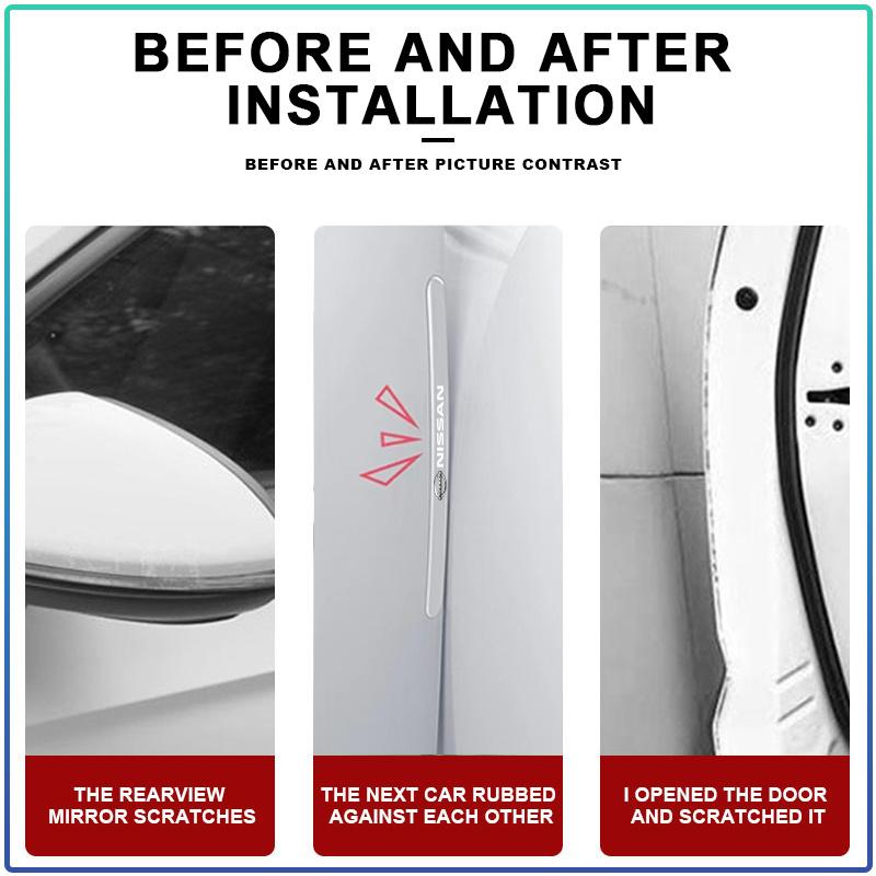 4 Adet Araba Kapı Kolu Koruyucu Sticker Otomatik Styling Nissan Nismo Tiida Sylphy Teana X Trail T30 T32 Almera Qashqai J10 J11 İçin
