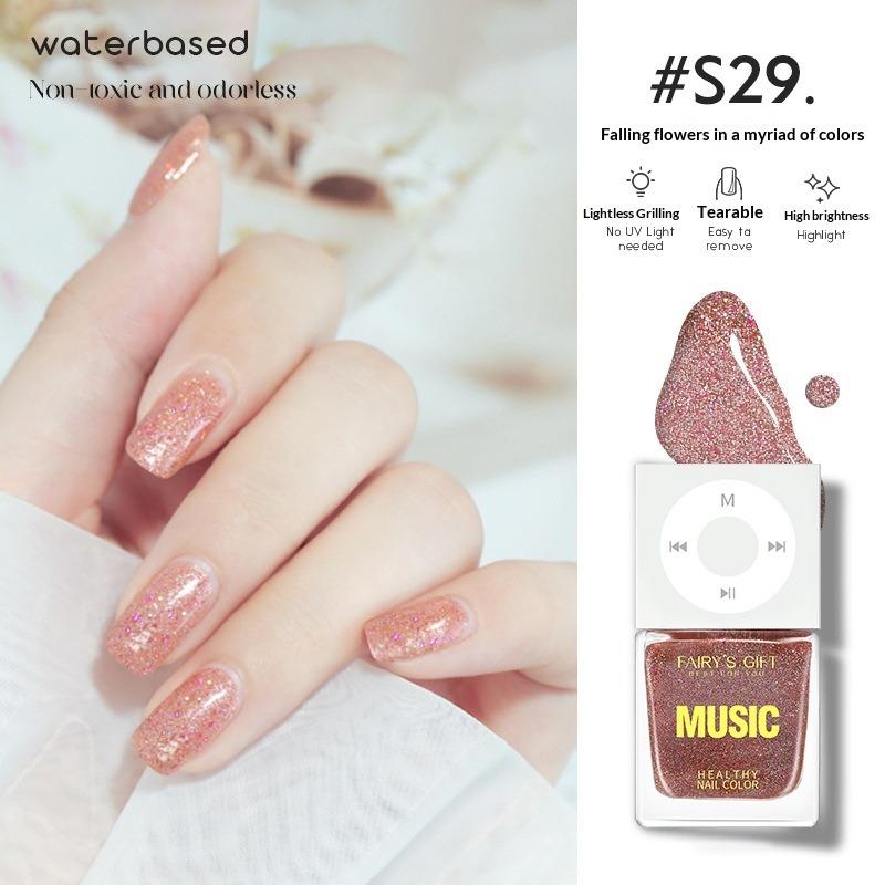 Water-based Nail Polish, No Baking Required, Long-lasting, Quick-drying, Peelable, Odorless, Brightens Hands and Feet.