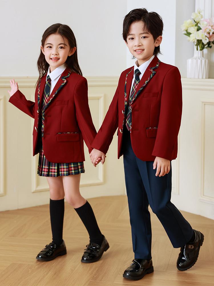 Children's British Academy Style School Uniform Set for All Seasons - Elementary & Kindergarten