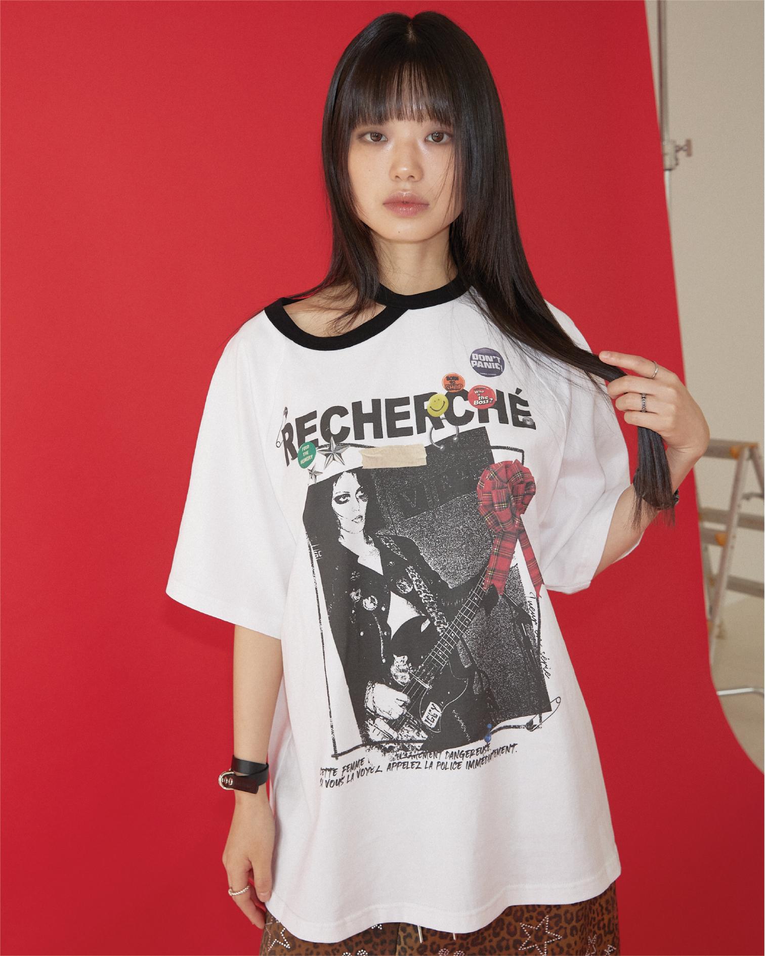 Soif Drink Choker Rock T-Shirt White White