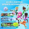 10 In 1 Switch Sports Accessories Bundle for Nintendo Switch Oled Game Sports Accessories Kit with Golf Clubs Golf Clubs