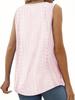 2025 Women's Plus Size Sleeveless Lace Pleated Blouse with Waist Cinching