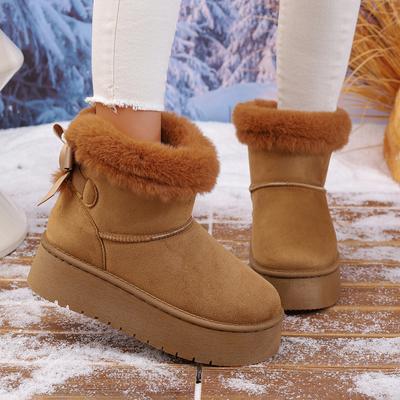 Women Snow Boots 2026 New Winter Platform Boots Women Warm Plush Cotton Shoes Thicken Flat Non-slip Comfortable Boots Women