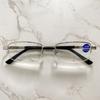 1829 Half Rim Metal Frame Presbyopia Minus 250 Blue Ray Blue Filter Supplier Glasses Women Corrective Reading Glasses