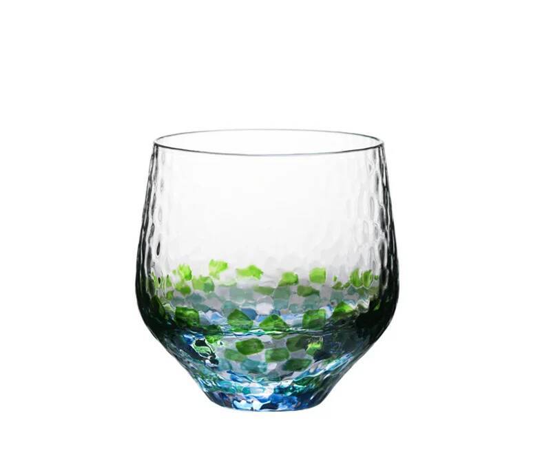 Colored Starry Sky Cup Japanese Style Handmade Hammer Crystal Glass Female Water Teacup Wine Gift Whisky Tumbler For Women 240ml