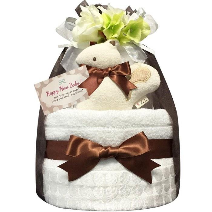 [KanonBabys] Diaper Cake – 2 Tier – Size S – Brown