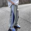 Summer American Dopamine Quick-Dry Casual Pants for Men - 3-Stripe Straight-Leg Loose Korean Style Student Parachute Trousers