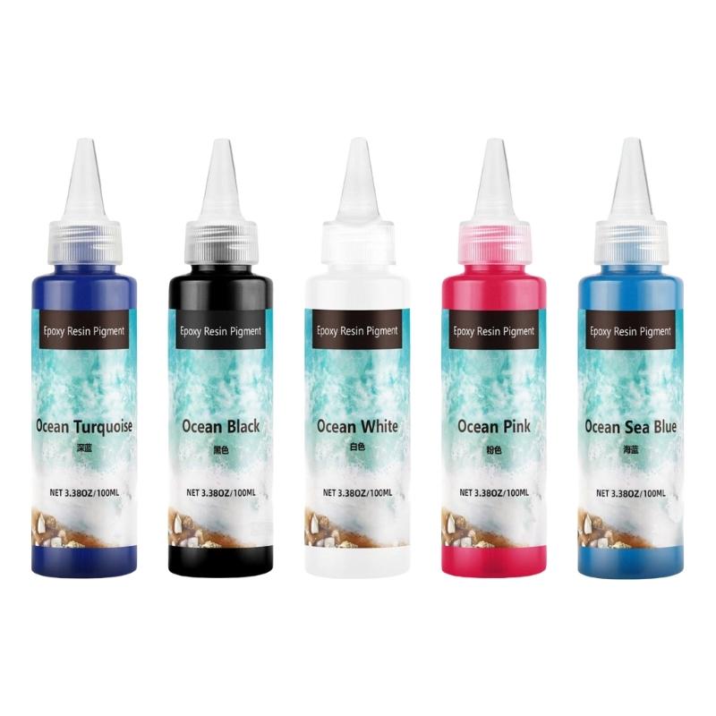 100ml Epoxy Resin Pigment Set with Colors High Concentration Opaque Resin Dye for UV Resin Crafts and Cell Effects