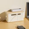 Kabelaufbewahrungsbox Schreibtisch Lade-Datenkabel Aufbewahrungsgerät Steckerbuchse Kabelmanagementgerät Schwarz Weiß Aufbewahrungs-Organizer-Set