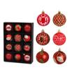 12pcs Shatterproof Painted Christmas Balls Pendant  Home New Year Festival Gift